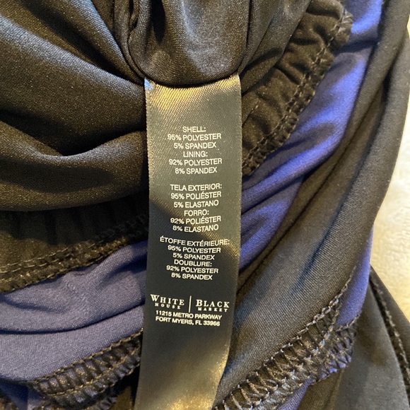 Blue and Black WHBM Drawstring Waist Dress - Size XS - Picture 6 of 6